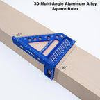 3D Multi-Angle Aluminum Alloy Woodworking Square Ruler, 22.5-90 Degree - Image 5