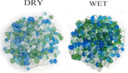 Glass Stones, 0.85LB/385g Mix Blue Green White Glass Rocks - Image 2
