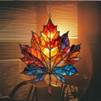 Maple Leaf in Autumn Acrylic Suncatcher Stained Glass Effect Window Car Hanging - Image 7
