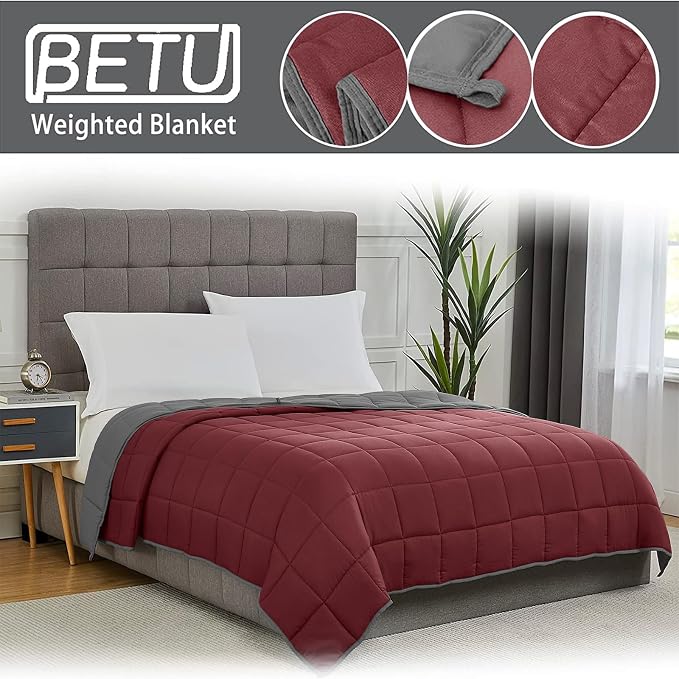 Weighted Blanket for Adults 12lbs, Queen Size Cooling Heavy Throw Blanket for - Image 3