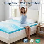 IULULU Queen Size Mattress Topper, 4 Inch Gel Memory Foam Topper, Plush Comfort - Image 5