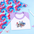 Tintnut Red Blue Swirl Tie Dye Heat Transfer Vinyl, PU HTV sheets, easy cut & - Image 4