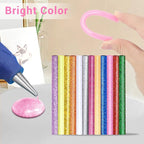 Manarty Glitter Color Hot Glue Stick, Adhesive EVA Glue Sticks Standard - Image 3