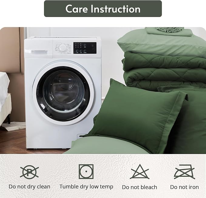 MUXHOMO 5 Pieces Twin Comforter Set, Reversible Bed in a Bag Twin Size - Image 9