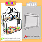 8 Packs Large Toy Storage Bags, Reusable Clear PVC Board Game Storage, Toy - Image 4