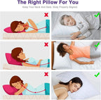 WISHSMILE Cooling Pillows Queen Size Set of 2, Memory Foam Pillows - Image 6