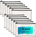 ZeeDix Canvas Zipper Pouch Bulk – 8.3 x 5 Inches Cotton Canvas Pouches by ZeeDix