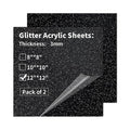 Glitter Acrylic Sheets 12 x 12 inch 1/8" Thick by gdhwcxl