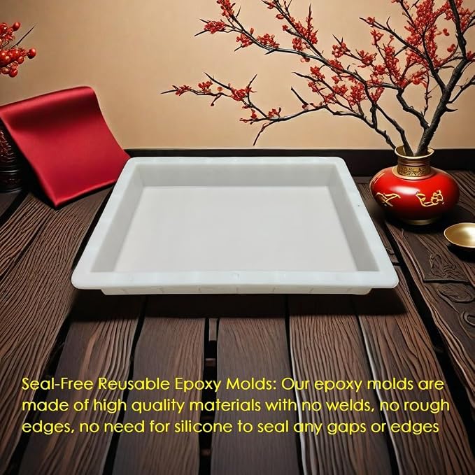 2Pcs Extra Large Reusable Epoxy Resin Table Mold 23x11x3 inches 15.7x9.8x3 - Image 4