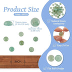 FASHEWELRY 50Pcs Natural Green Aventurine Cabochons Flat Back Gemstone - Image 4