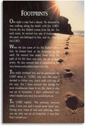 Zapeeitt Footprints In The Sand Christian Poem Motivational Quotes Canvas Art by Unknown