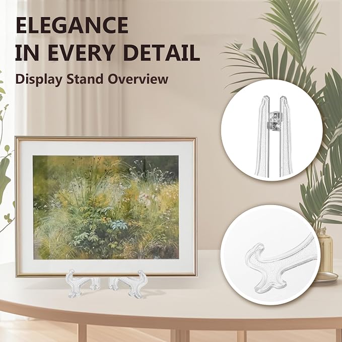 Artliving 9 Inch Clear Plastic Easels or Stand/Plate Holders to Display - Image 4