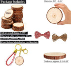 SENMUT Natural Wood Slices 30pcs 2.0"-2.45" Predrilled Wood Circles - Image 3