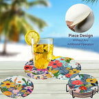 8 Pack Diamond Art Coasters, Wildflowers Diamond Painting Coasters Kits | - Image 4