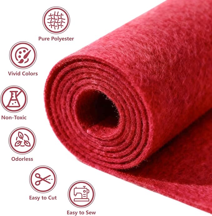 Felt Fabric 36'' X 36'' Large Felt Sheets Stiff Craft Felt by The Yard - Image 3