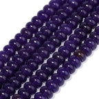 Songxi 5x8mm Natural Deep Purple Chalcedony Stone Rondelle Beads, Gemstone - Image 3