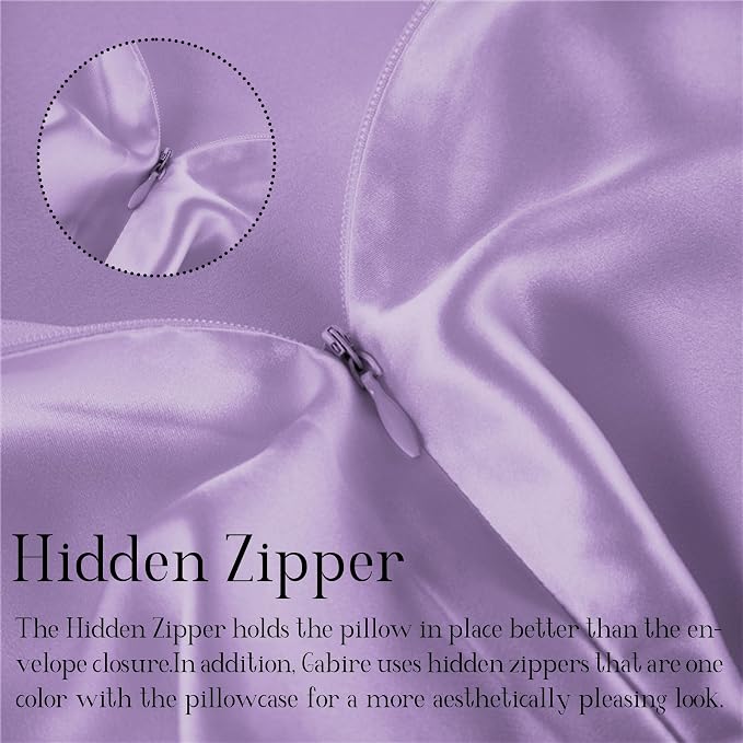 Gabire Mulberry Silk Pillow Cases Set of 2, Both Sides Real Silk Pillowcase - Image 4