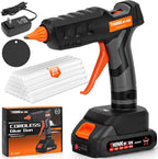 THINKWORK 20V Cordless Hot Glue Gun and Sticks Set, Rechargeable Glue Gun by THINKWORK