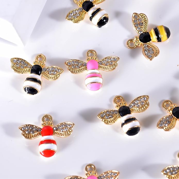 Bulk Gold Enamel Charms for Jewelry Making, Colorful Metal Charms Pendant for - Image 4