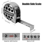 2PCS Tape Measure 25Ft/7.5M Double Side Scale Metric/Imperial Mesuring Tape | - Image 6