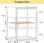 Attelite Acrylic Display Case for Collectibles Adjustable 3-Tiers，2Pack | Clear - Image 2