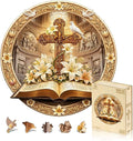 Jigfoxy Wooden Puzzles for Adults, Bible & Cross Jigsaw Puzzle by Jigfoxy