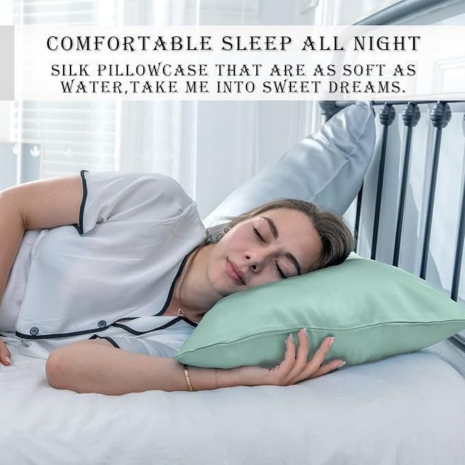 Silk Pillow Cases 2 Pack, Soft Breathable and Sliky Queen Size Pillow Cases Set - Image 6