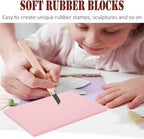 8PCS 4x6 Inch Linoleum Carving Blocks - Image 3
