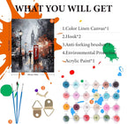 Paint by Numbers Kit for Adults Beginner, London City View Street Scenery Adult - Image 4