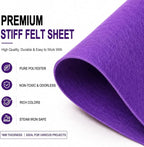 Purple Large Felt Fabric 36" x 36", 1mm Stiff Felt Sheet, Nonwoven Fabric - Image 4