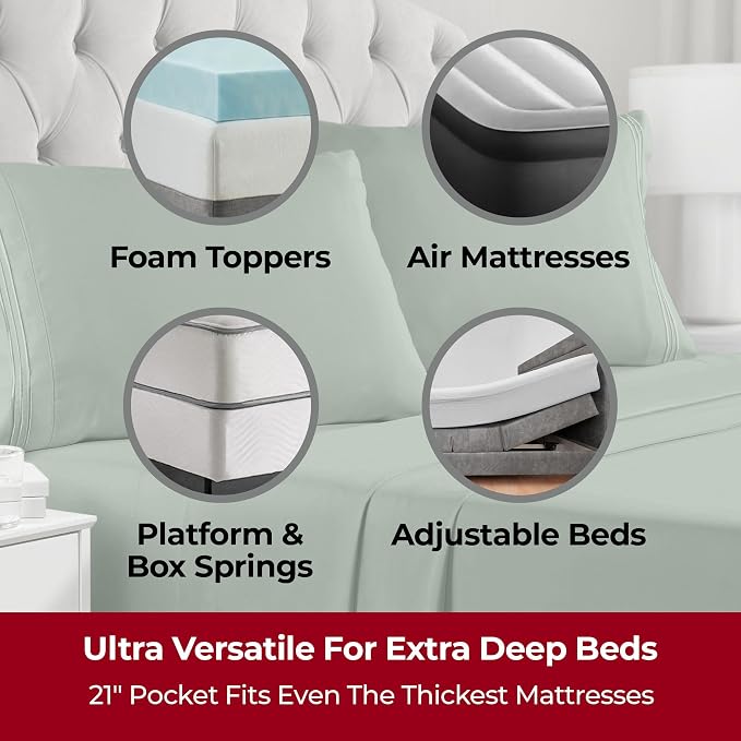 Mellanni Extra Deep Twin XL Sheets - Image 2
