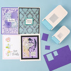 BAOFALI 2Pcs/Set Stamp Puncher 1x1inch &1.5x1.5inch Large Square Postage Stamp - Image 3