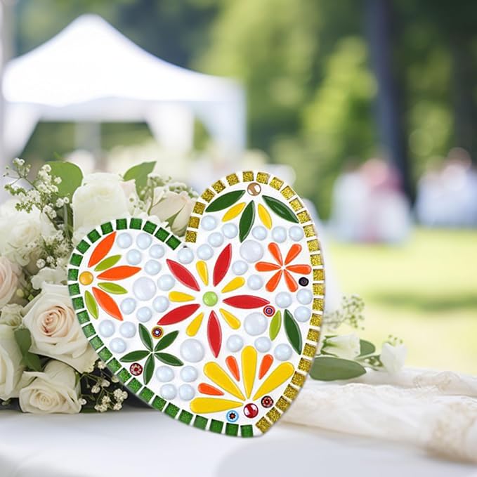 Yoption Petal Mosaic Tiles for Crafts, 200g Flower Leaf Ceramic Mosaic Tiles - Image 2