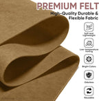Soft Felt Fabric Sheet 18" x 36", 1.6mm Acrylic Craft Felt, Tan | Soft Thick - Image 2