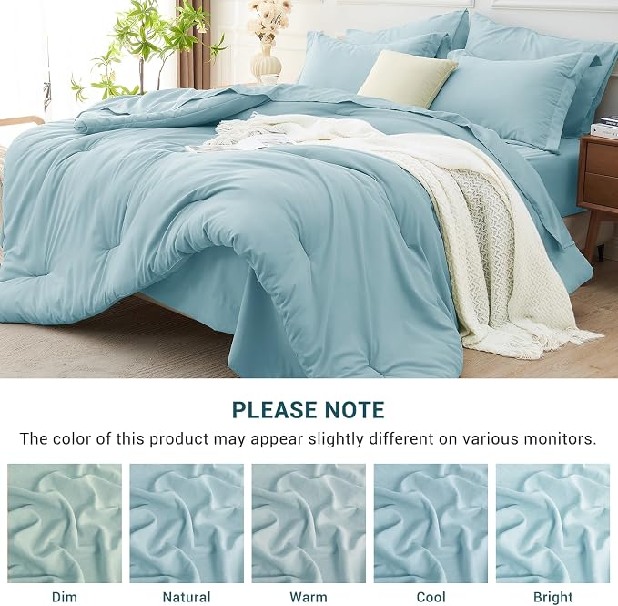 MUXHOMO 5 Pieces Twin XL Comforter Set, Soft Bed in a Bag Twin XL Size - Image 7