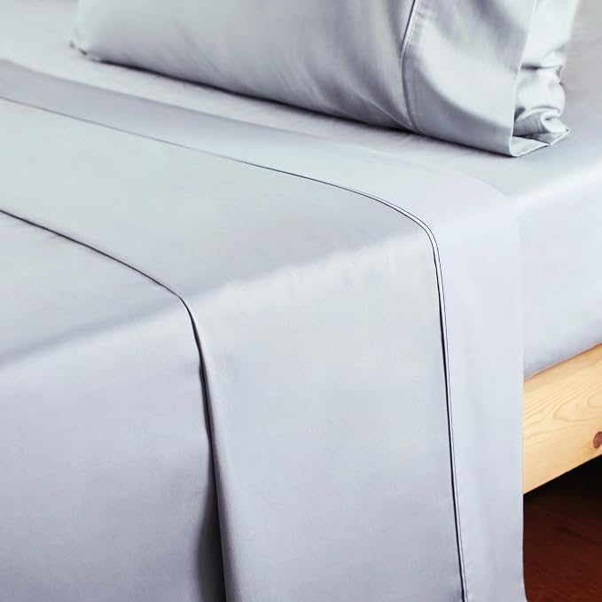 Cotton Cal King Flat Sheet Only, 600 Thread Count 100% Egyptian Cotton Top - Image 5