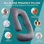 Sasttie Pregnancy Pillows for Sleeping, U Shaped Cooling Full Body Pillow - Image 6