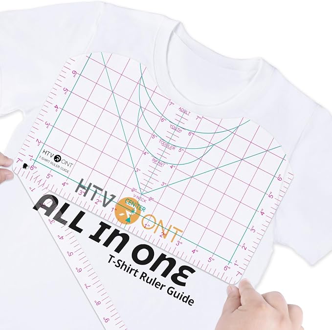 HTVRONT Tshirt Ruler Guide for Heat Press, Vinyl Alignment, Center Design | For by HTVRONT