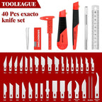 TOOLEAGUE 40Pcs Craft Knife Set, Precision Hobby Knife | - Image 2