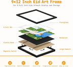 2 Pack Kids Artwork Frames Changeable 8.5 x 11 Inch Children Art Projects - Image 8
