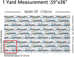 Kids Train Fabric by The Yard, Watercolor Cartoon Car Outdoor Fabric, Boys - Image 2
