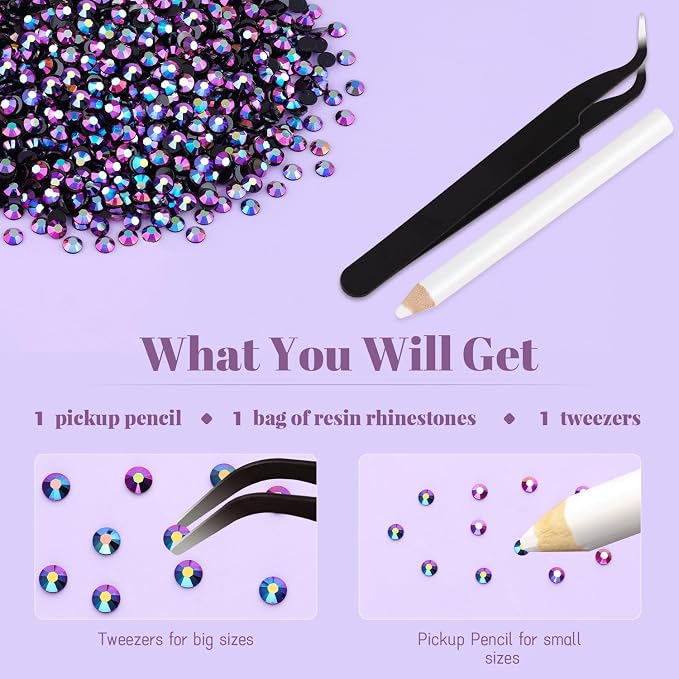 8000PCS 3mm Resin Jelly Rhinestones in Bulk, Bedazzling Flatback Crystals - Image 6
