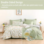 LEMIROE Floral Cotton Comforter King Size 3Pcs - Image 4