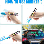 Celepen Window Chalk Markers for Cars Glass Washable, 8 Colors Jumbo Liquid - Image 7