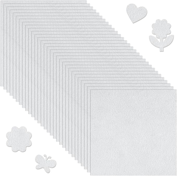Morcheiong 50 Pcs Felt Fabric Soft Felt Fabric Sheet by Morcheiong