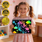 ZMLM Scratch Paper Art-Crafts Gift: 2 Pack Rainbow Notebooks Supplies Toys - Image 2