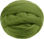 JeogYong Needle Felting Wool, 17.64oz Wool Roving Chunky Wool Yarn, Olive Green by JeogYong