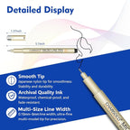 05 Micro Pen, Waterproof Archival Ink, 0.48mm Fineliner Ink Pens - Image 2