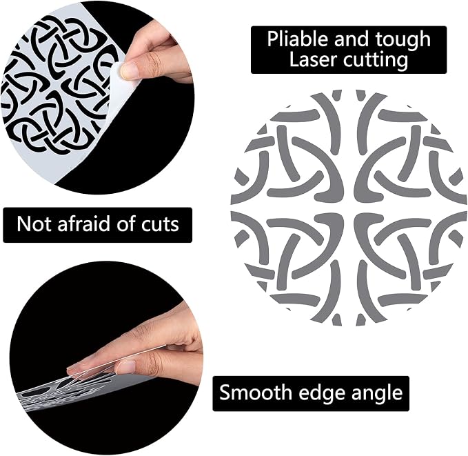GORGECRAFT 12"X12"Celtic Stencil Triquetra Knot Templates Viking Symbol Wicca - Image 3