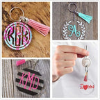 KINGFOREST 120PCS Acrylic Keychain Blanks Kit - Image 3